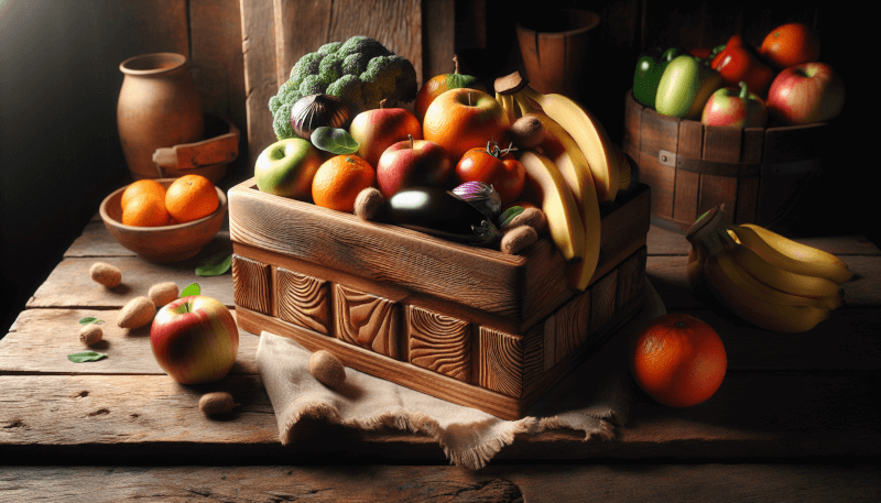 wooden food storage